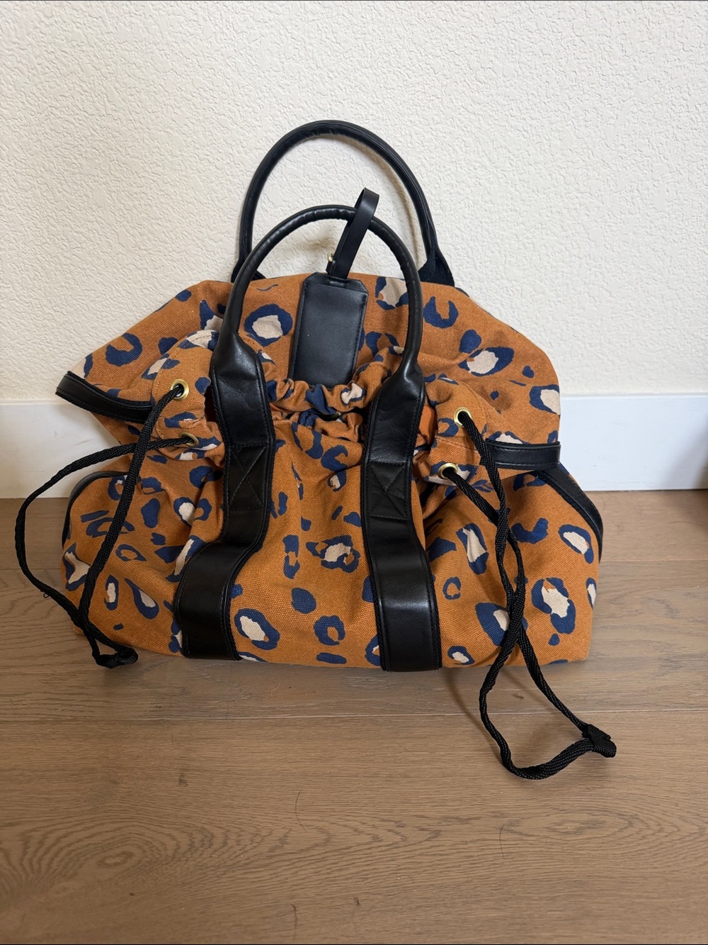 3.1 Phillip Lim for Target Tan Leopard-Print Duffel with Black Trim